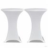 4 darab fehér sztreccs asztalterítő bárasztalhoz Ø80 cm