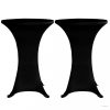 4 db fekete sztreccs asztalterítő bárasztalhoz Ø70 cm