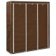 282454  Wardrobe with Compartments and Rods Brown 150x45x175 cm Fabric