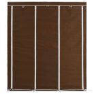 282454  Wardrobe with Compartments and Rods Brown 150x45x175 cm Fabric