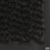 2 db fekete négyszögletes bolyhos szennyfogó szőnyeg 90x150 cm