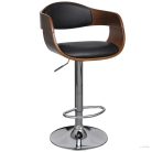 3052716  Bar Stools 2 pcs Black Bent Wood and Faux Leather (2x241053)