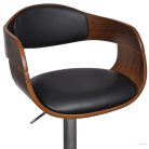 3052716  Bar Stools 2 pcs Black Bent Wood and Faux Leather (2x241053)