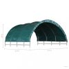 Zöld PVC állattartó sátor 3,7 x 3,7 m