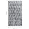 Fekete-fehér PP kültéri szőnyeg 120 x 180 cm