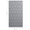 Fekete-fehér PP kültéri szőnyeg 190 x 290 cm