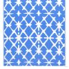 Kék-fehér PP kültéri szőnyeg 190 x 290 cm