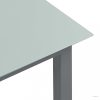 Világosszürke alumínium és üveg kerti asztal 80 x 80 x 74 cm