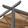 Tópszínű acél pavilon behúzható tetővel 3 x 3 m 180 g/m²