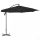 Fekete konzolos napernyő acélrúddal 300 cm