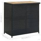 3 részes fekete polyrattan bárszett