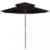  fekete kétszintes napernyő farúddal 270 cm