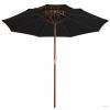  fekete kétszintes napernyő farúddal 270 cm