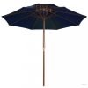 kék kétszintes napernyő farúddal 270 cm