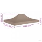 Tópszínű tető partisátorhoz 4,5 x 3 m 270 g/m²