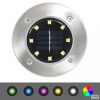 8 db RGB színű napelemes talajba szúrható LED-lámpa