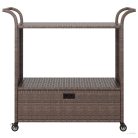 Barna polyrattan bárkocsi fiókkal 100 x 45 x 97 cm