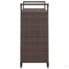 Barna polyrattan bárkocsi fiókkal 100 x 45 x 97 cm