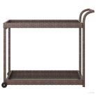 Barna polyrattan bárkocsi 100 x 45 x 83 cm