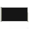 Fekete behúzható oldalsó terasznapellenző 160 x 300 cm