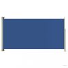 Kék behúzható oldalsó terasznapellenző 160 x 300 cm