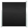  Fekete kihúzható oldalsó terasznapellenző 140 x 300 cm