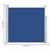 Kék kihúzható oldalsó terasznapellenző 170 x 300 cm