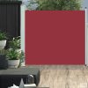 Piros kihúzható oldalsó terasznapellenző 170 x 300 cm