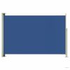 Kék behúzható oldalsó terasznapellenző 200 x 300 cm