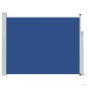 Kék kihúzható terasznapellenző 140 x 500 cm