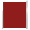 Piros kihúzható terasznapellenző 160 x 500 cm