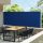 Kék behúzható oldalsó terasznapellenző 160 x 600 cm