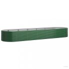 Zöld porszórt acél kerti magaságyás 510 x 140 x 68 cm