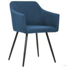 323097  Dining Chairs 2 pcs Blue Fabric