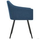 323097  Dining Chairs 2 pcs Blue Fabric