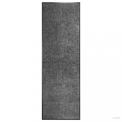 Antracitszürke kimosható lábtörlő 60 x 180 cm