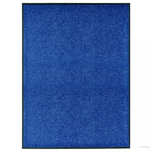 Kék kimosható lábtörlő 90 x 120 cm