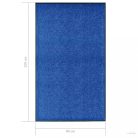 Kék kimosható lábtörlő 90 x 150 cm