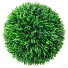 2 db zöld mesterséges boxwood gömbök LED fényekkel 38 cm