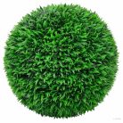 2 db zöld mesterséges boxwood gömbök LED fényekkel 55 cm