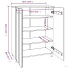 HAMAR sötétszürke tömör fenyőfa cipőszekrény 85 x 40 x 108 cm