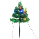 6 db PVC karácsonyi ösvényt jelző díszfa színes LED-ekkel 45 cm