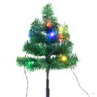 6 db PVC karácsonyi ösvényt jelző díszfa színes LED-ekkel 45 cm