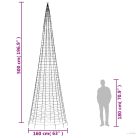 Hideg fehér karácsonyfa lámpa zászlórúdon 1534 LED-del 500 cm