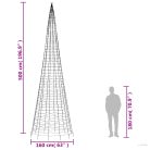 Színes karácsonyfa zászlórúdon 1534 LED-del 500 cm