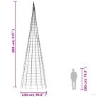 Hideg fehér karácsonyfa lámpa zászlórúdon 3000 LED-del 800 cm