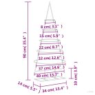 Fekete fém karácsonyfa dekorációhoz 90 cm