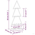 Fekete fém karácsonyfa dekorációhoz 60 cm