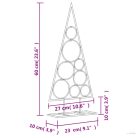 Fekete fém karácsonyfa dekorációhoz 60 cm