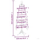 Fekete fém karácsonyfa dekorációhoz 215 cm